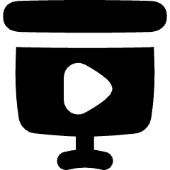 Slide Show Play Icon from Flex Solid Set