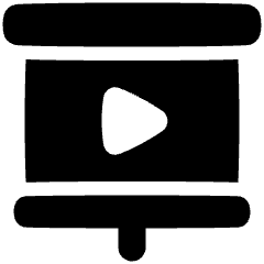 Slide Show Play Icon from Plump Solid Set