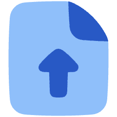 Upload File Icon from Plump Flat Set