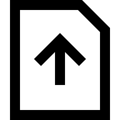 Upload File Icon from Sharp Line Set