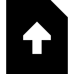 Upload File Icon from Sharp Solid Set