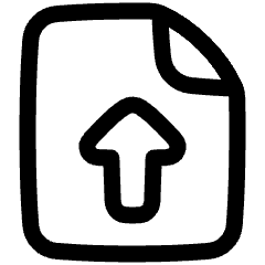 Upload File Icon from Plump Line Set