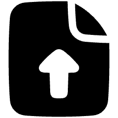 Upload File Icon from Plump Solid Set