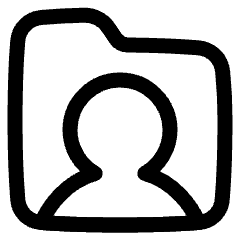 User Folder Icon from Plump Line Set
