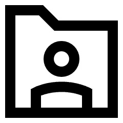 User Folder Icon from Sharp Line Set