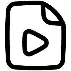 Video File Play Icon from Plump Line Set