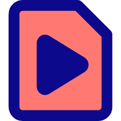 Video File Play Icon from Core Pop Set