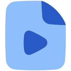 Video File Play Icon from Plump Flat Set