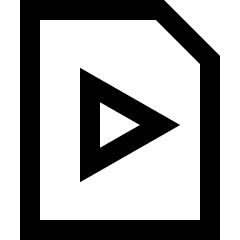 Video File Play Icon from Sharp Line Set
