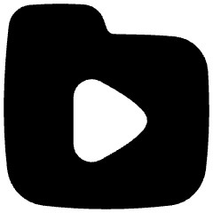 Video Folder Play Icon from Flex Solid Set