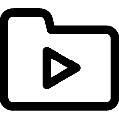 Video Folder Play Icon from Core Line Set