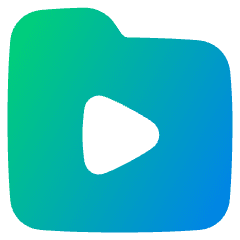 Video Folder Play Icon from Plump Gradient Set