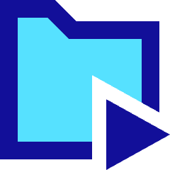 Video Folder Play Alternative Icon from Sharp Pop Set