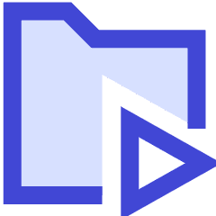 Video Folder Play Alternative Icon from Sharp Duo Set