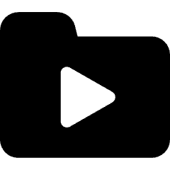 Video Folder Play Icon from Core Solid Set