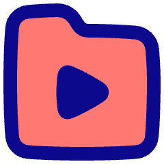 Video Folder Play Icon from Plump Pop Set