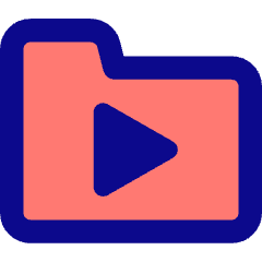 Video Folder Play Icon from Core Pop Set