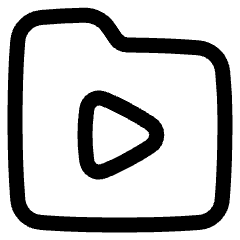 Video Folder Play Icon from Plump Line Set