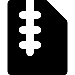 Zip File Icon from Micro Solid Set