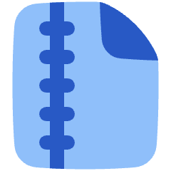 Zip File Icon from Plump Flat Set
