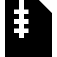 Zip File Icon from Sharp Solid Set