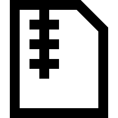 Zip File Icon from Sharp Line Set