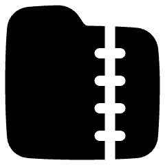 Zip Folder Icon from Plump Solid Set