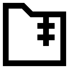 Zip Folder Icon from Sharp Line Set