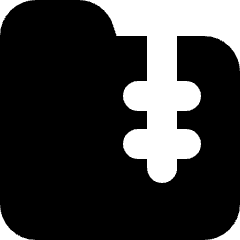 Zip Folder Icon from Micro Solid Set