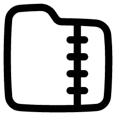 Zip Folder Icon from Plump Line Set