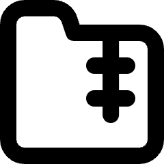 Zip Folder Icon from Micro Line Set