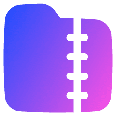 Zip Folder Icon from Plump Gradient Set