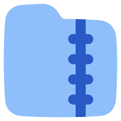 Zip Folder Icon from Plump Flat Set