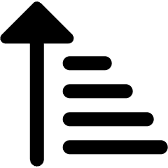 Arrange List Ascending 1 Icon from Ultimate Bold Set