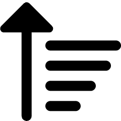 Arrange List Ascending Icon from Ultimate Bold Set