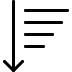 Arrange List Descending Icon from Ultimate Light Set