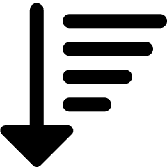 Arrange List Descending Icon from Ultimate Bold Set