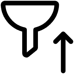 Ascending Sort Filter 1 Icon from Ultimate Regular Set