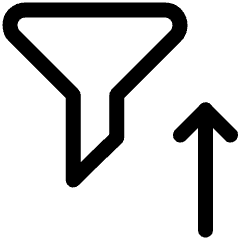 Ascending Sort Filter 2 Icon from Ultimate Regular Set