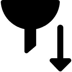 Descending Sort Filter 1 Icon from Ultimate Bold Set