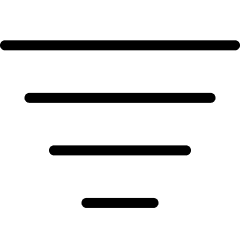 Filter Sort Lines Descending Icon from Ultimate Light Set