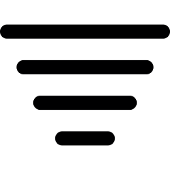 Filter Sort Lines Descending Icon from Ultimate Bold Set