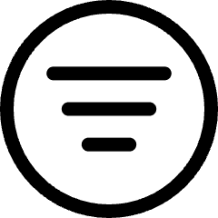 Filter Sort Lines Descending Circle Icon from Ultimate Regular Set