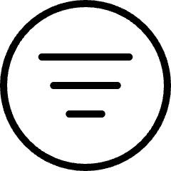 Filter Sort Lines Descending Circle Icon from Ultimate Light Set