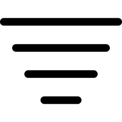 Filter Sort Lines Descending Icon from Ultimate Regular Set