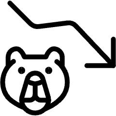 Saving Bear Market Decrease Icon from Ultimate Light Set