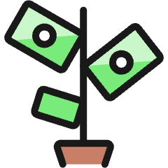 Saving Money Seedling Icon from Ultimate Colors Set