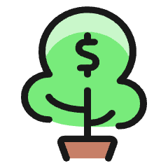 Saving Money Tree Icon from Ultimate Colors Set