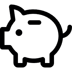 Saving Piggy Bank Icon from Ultimate Regular Set