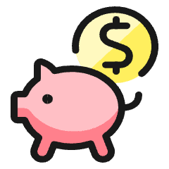 Saving Piggy Dollars Icon from Ultimate Colors Set